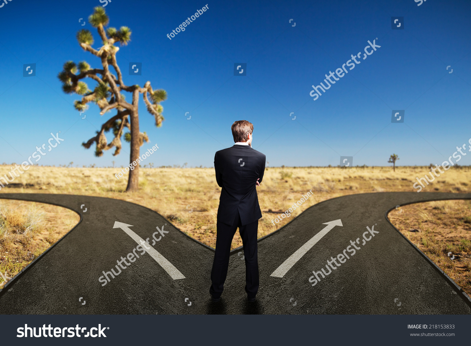 Man Has Decide Between Two Different Stock Photo (Edit Now) 218153833