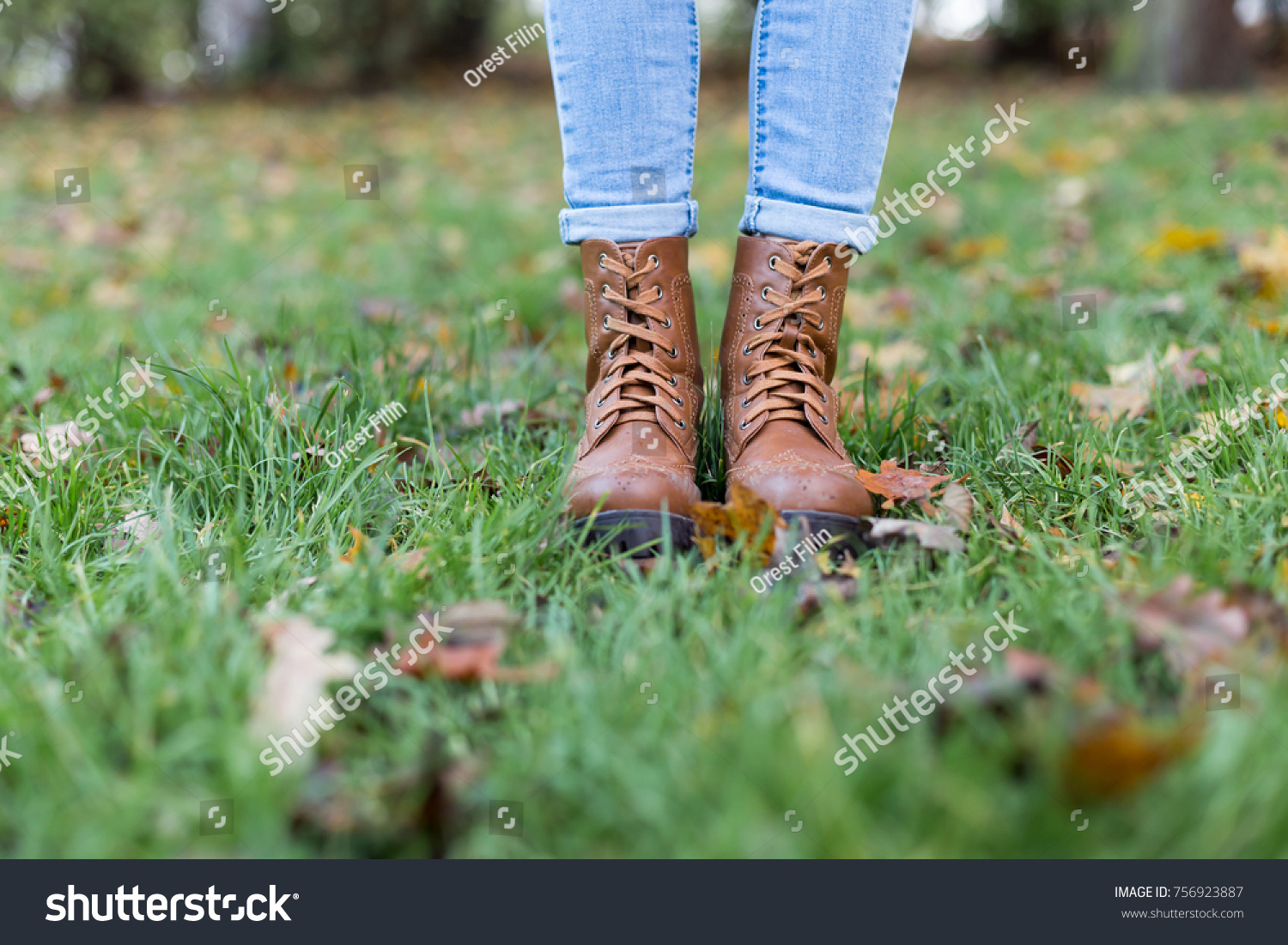 man-blue-jeans-brown-shoes-wears-stock-photo-edit-now-756923887