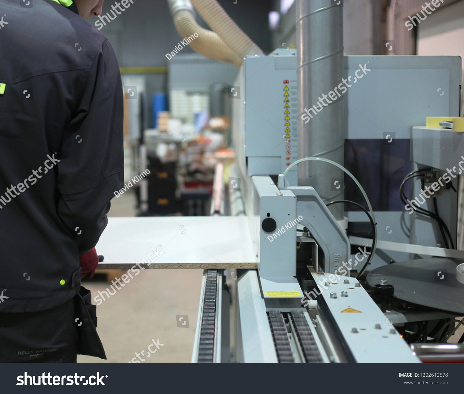 man cutting machine