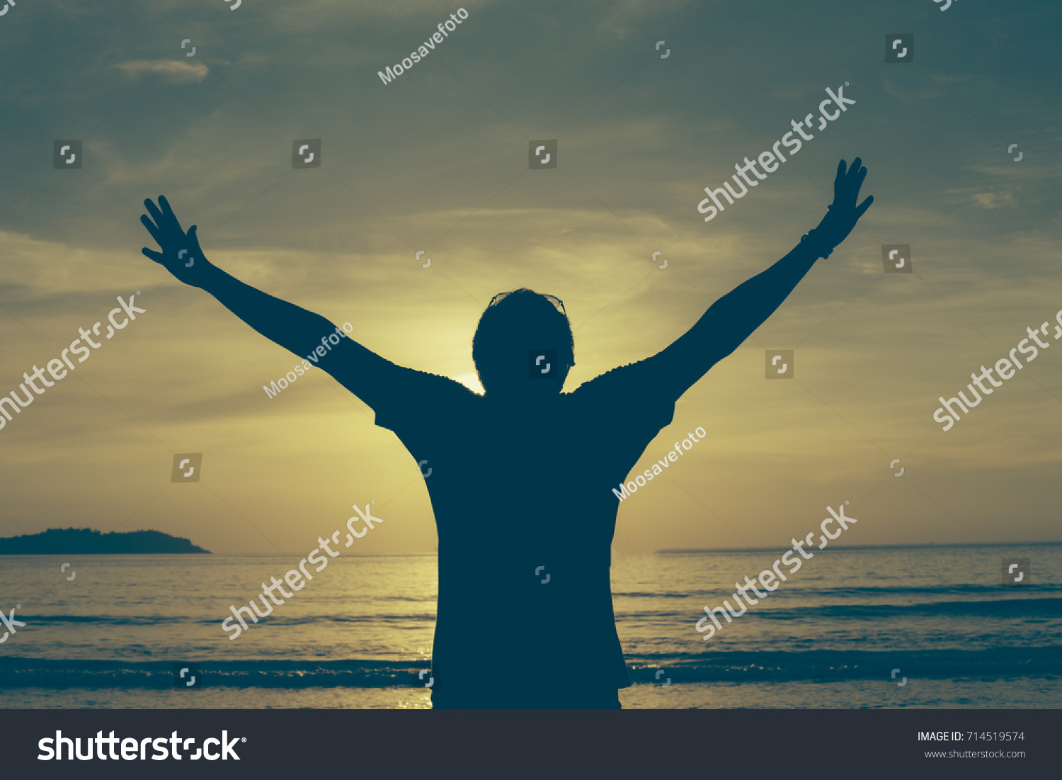 Man Praise God His Life Stock Photo 714519574 | Shutterstock