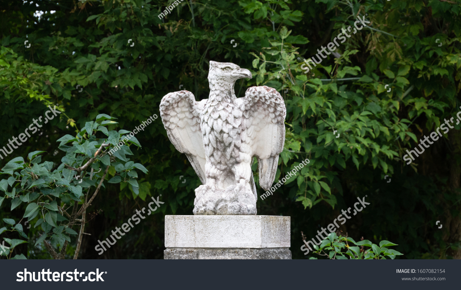 Marble Statue Eagle Wings Spread Stock Photo (Edit Now) 1607082154