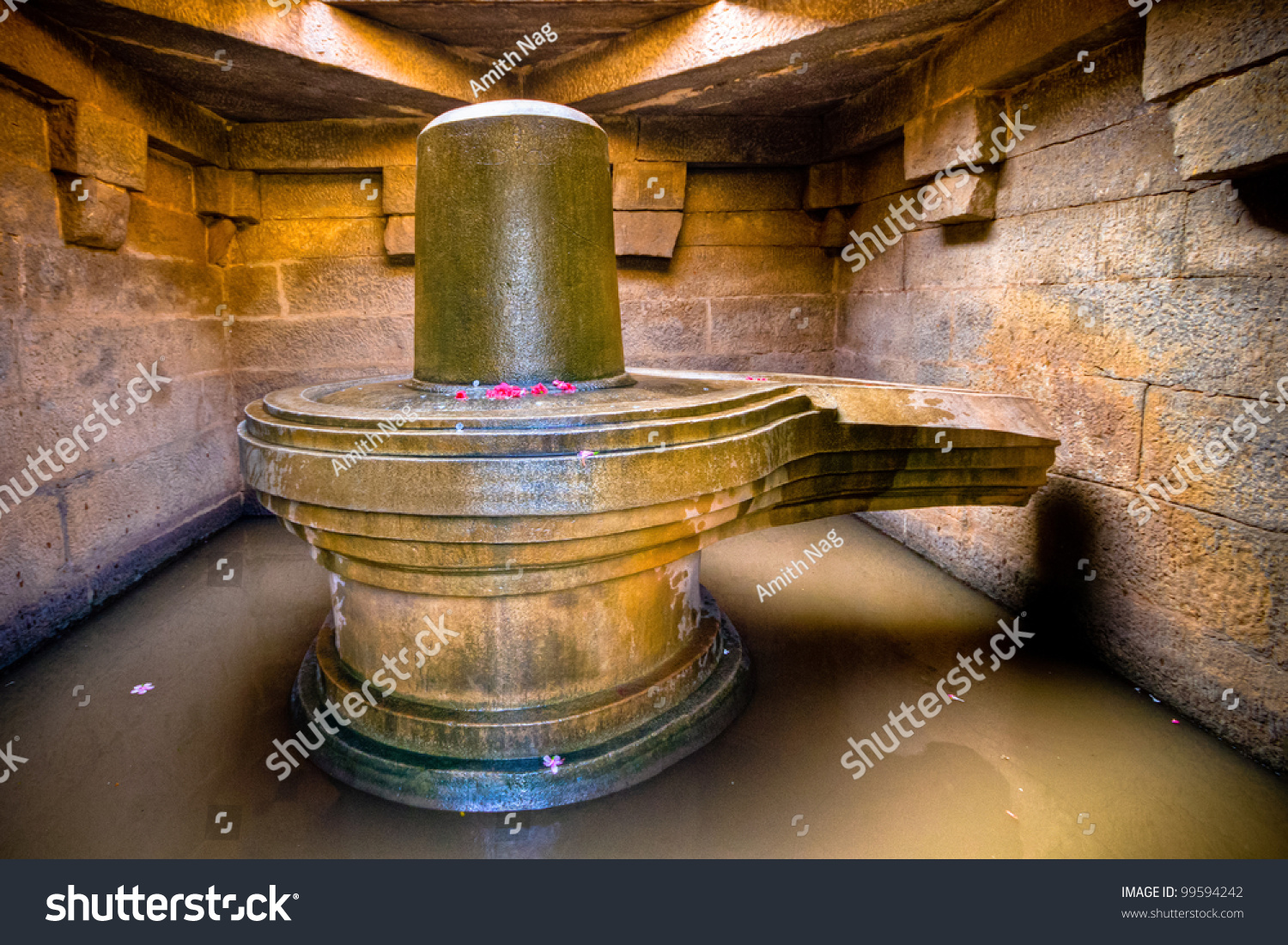 A 3-Meter High Monolith Shiva Lingam From Hampi, India Stock Photo ...