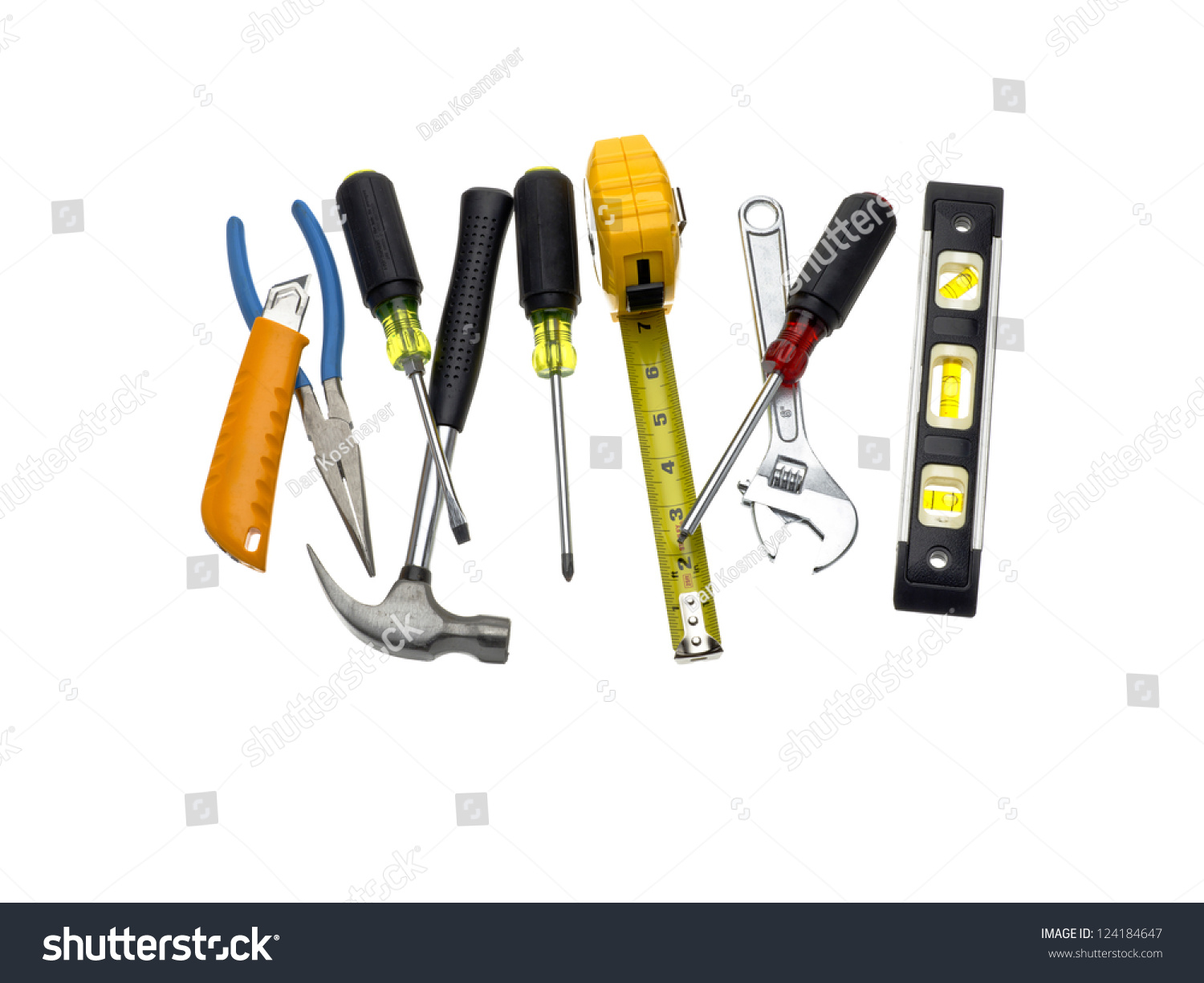 Mix Different Tools On White Background Stock Photo 124184647 ...