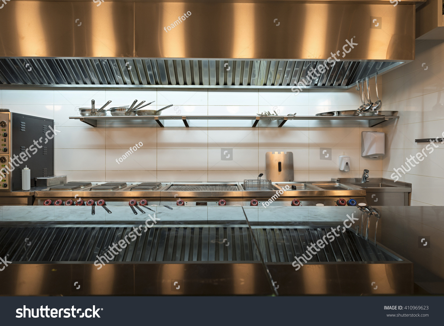 A Modern Kitchen In A Hotel Restaurant Stock Photo 410969623 : Shutterstock