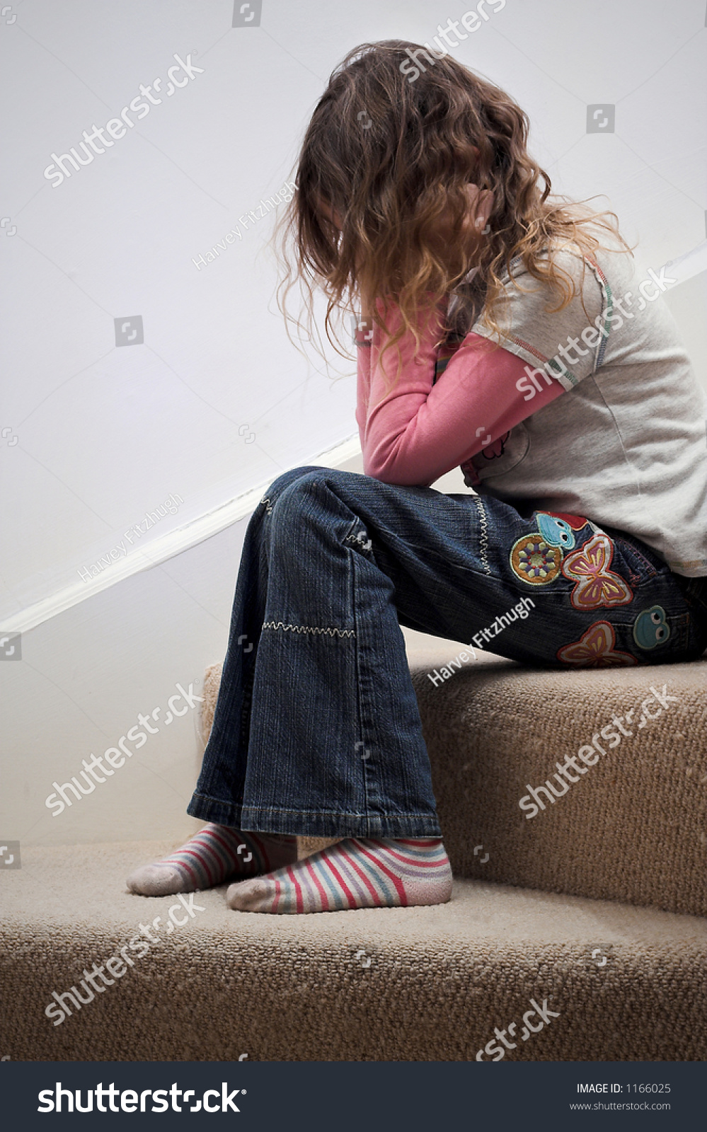 Naughty Child Sits Sadly On Naughty Stock Photo 1166025 - Shutterstock