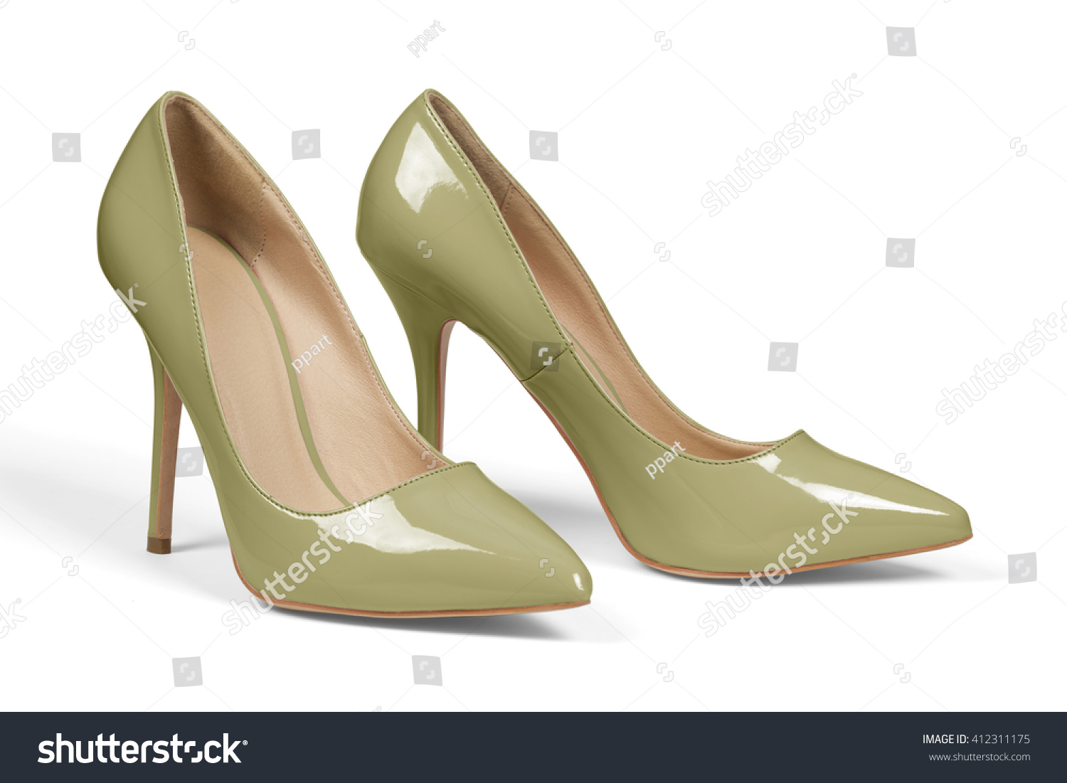olive high heels
