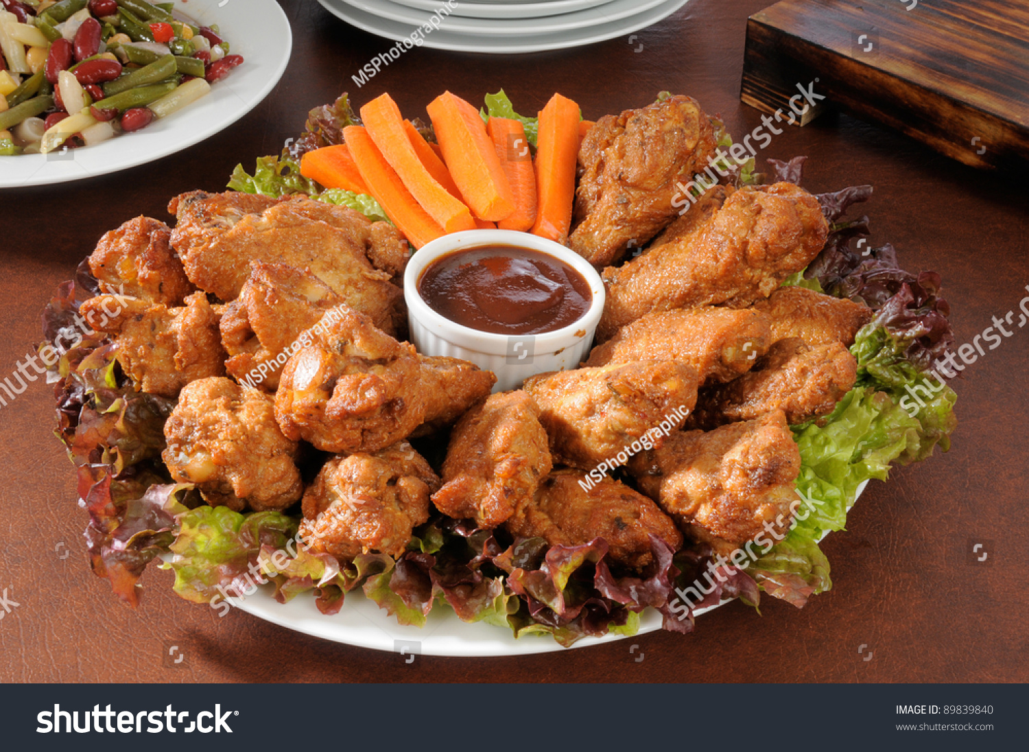 Party Tray Chicken Wings Carrot Sticks Stock Photo 89839840 - Shutterstock