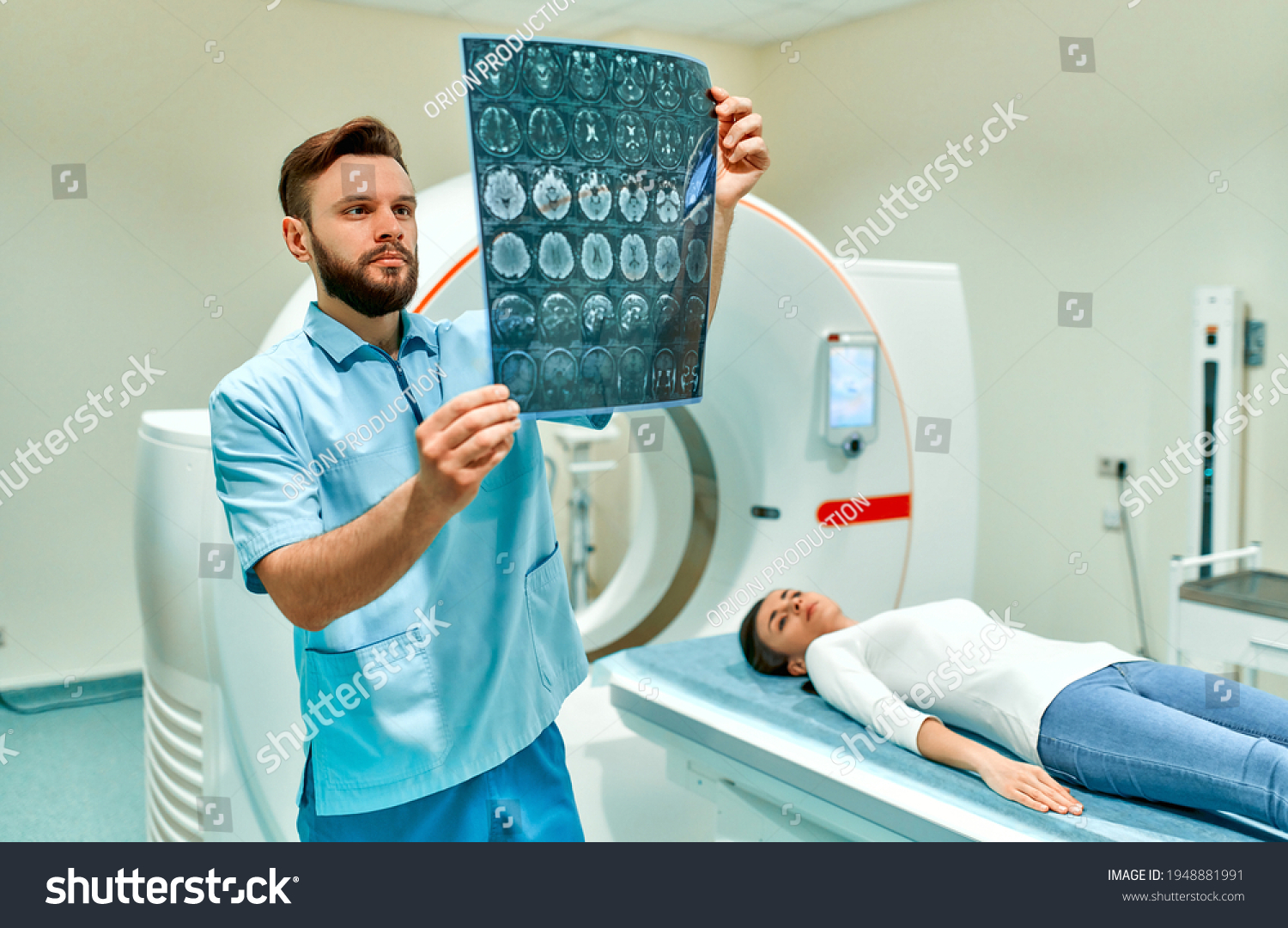 Patient Lying On Ct Mri Scan Stock Photo 1948881991 | Shutterstock