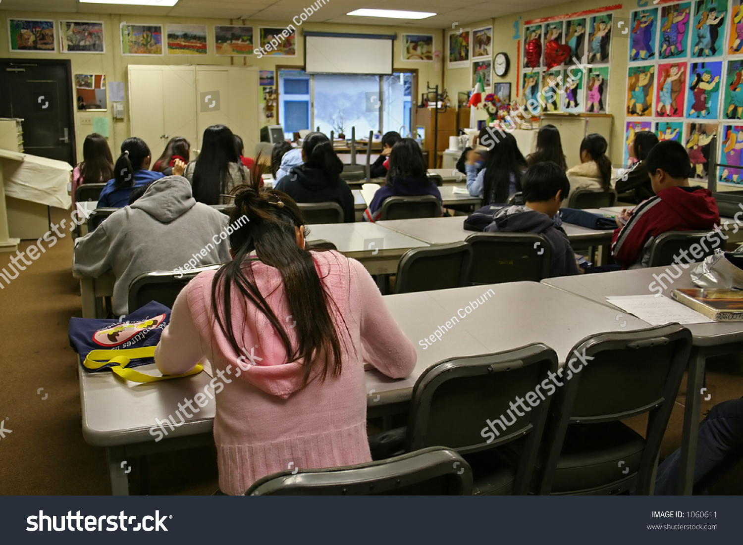 A Photo Of An Elementary School Classroom - 1060611 : Shutterstock