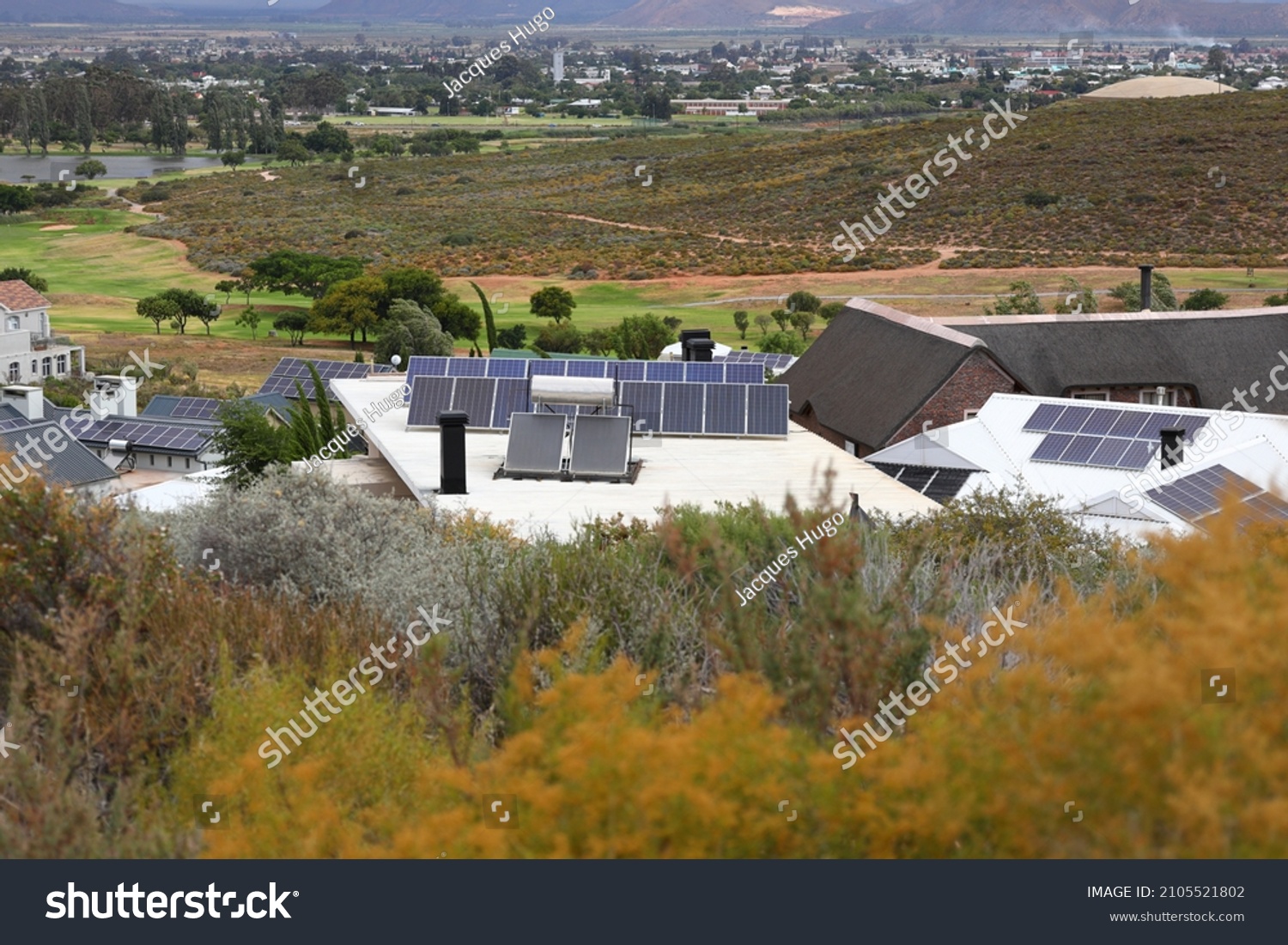 Photograph Houses Worcester South Africa Solar Stock Photo (Edit Now) 2105521802