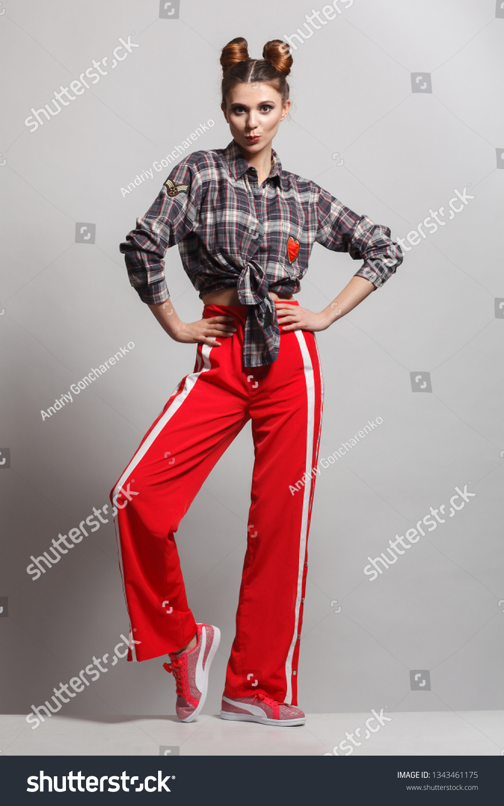 plaid shirt with sweatpants