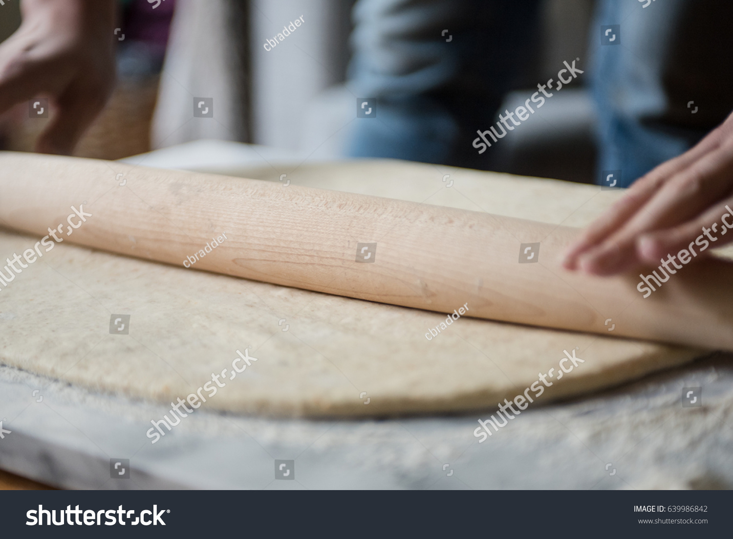 Piece Dough Rolled Out French Rolling Stock Photo Edit Now