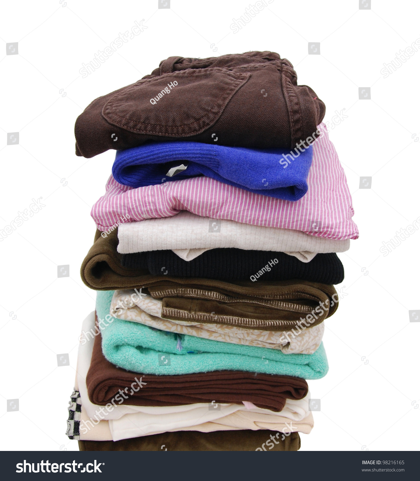 Pile Clean Clothes Stock Photo 98216165 - Shutterstock