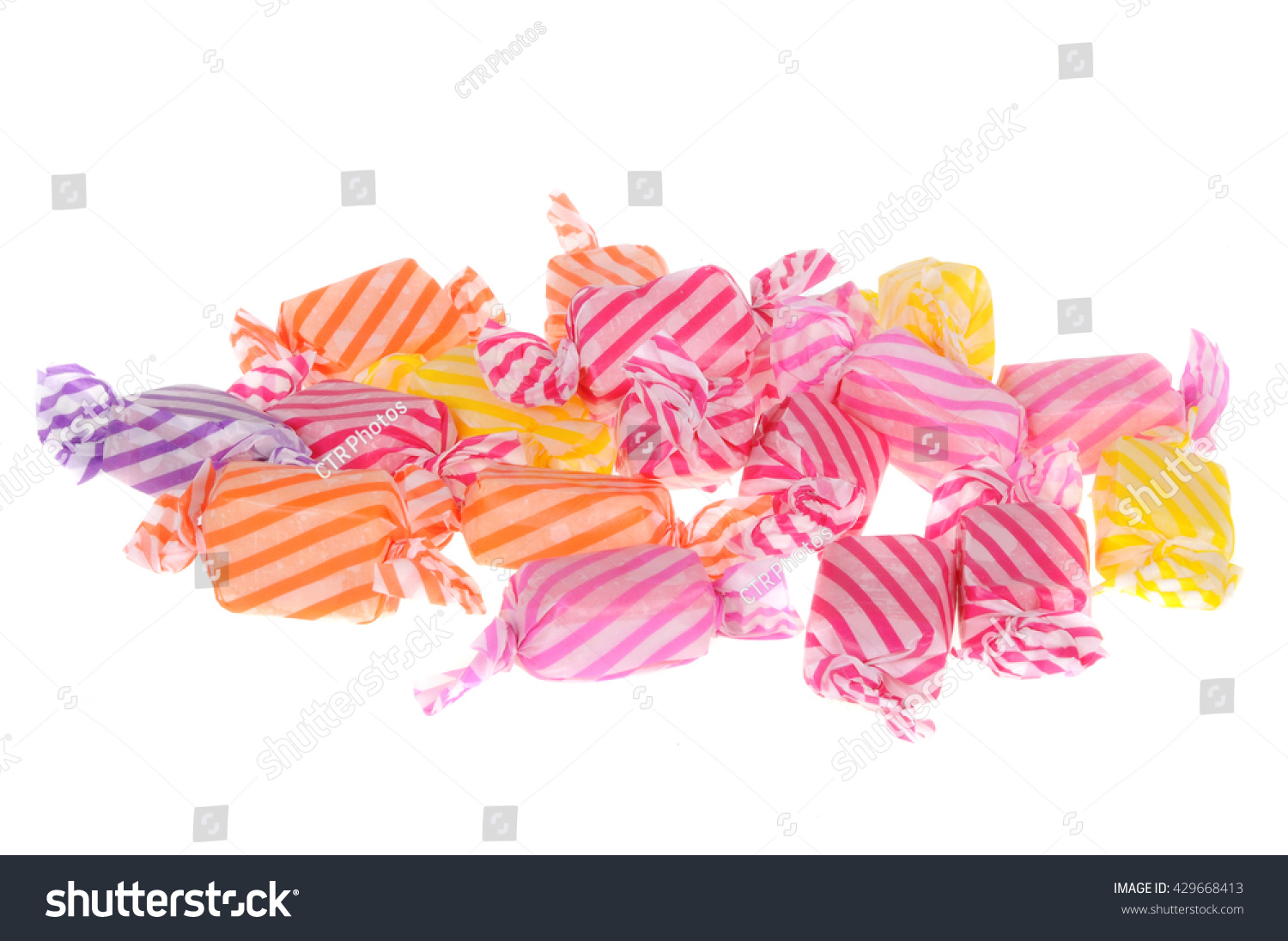 Pile Fruit Chew Lollies Isolated On Stock Photo (Edit Now) 429668413