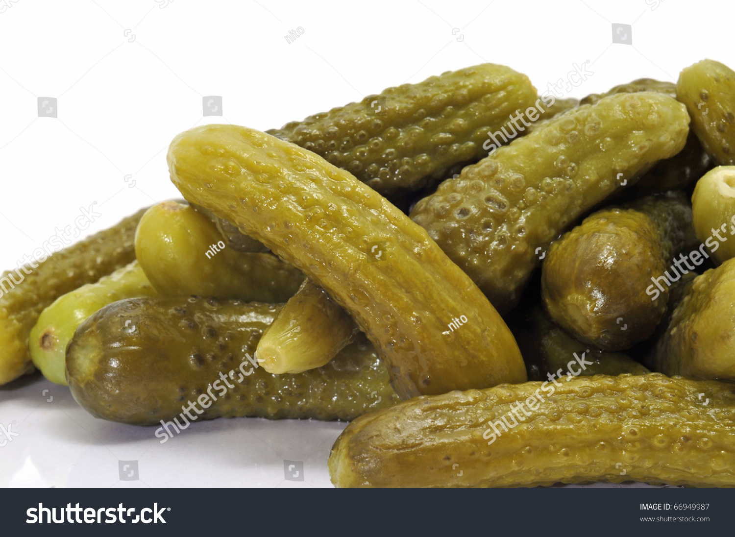 Pile Pickles Isolated On White Background Stock Photo (Edit Now) 66949987