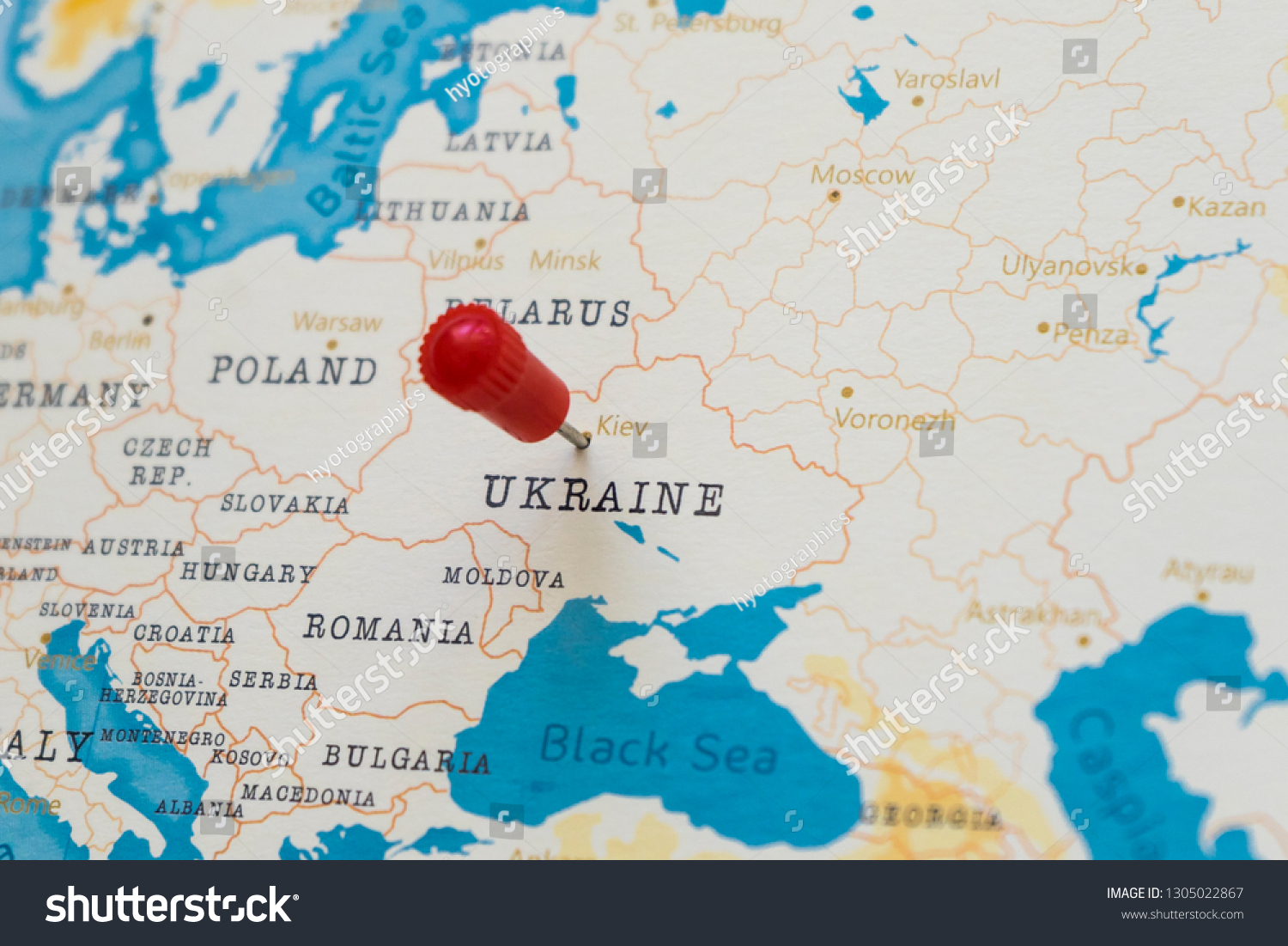 Pin On Kiev Ukraine World Map Stock Photo Edit Now 1305022867