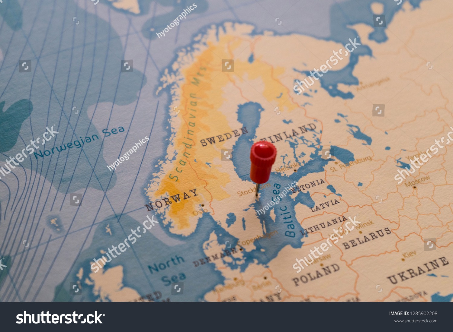 Pin On Stockholm Sweden World Map Stock Photo Edit Now