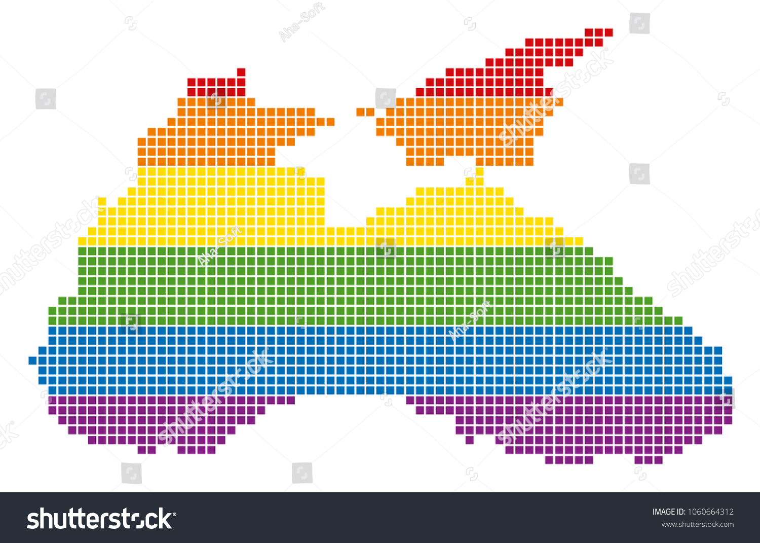 Pixel Lgbt Pride Black Sea Map 스톡 일러스트 1060664312 Shutterstock 7451