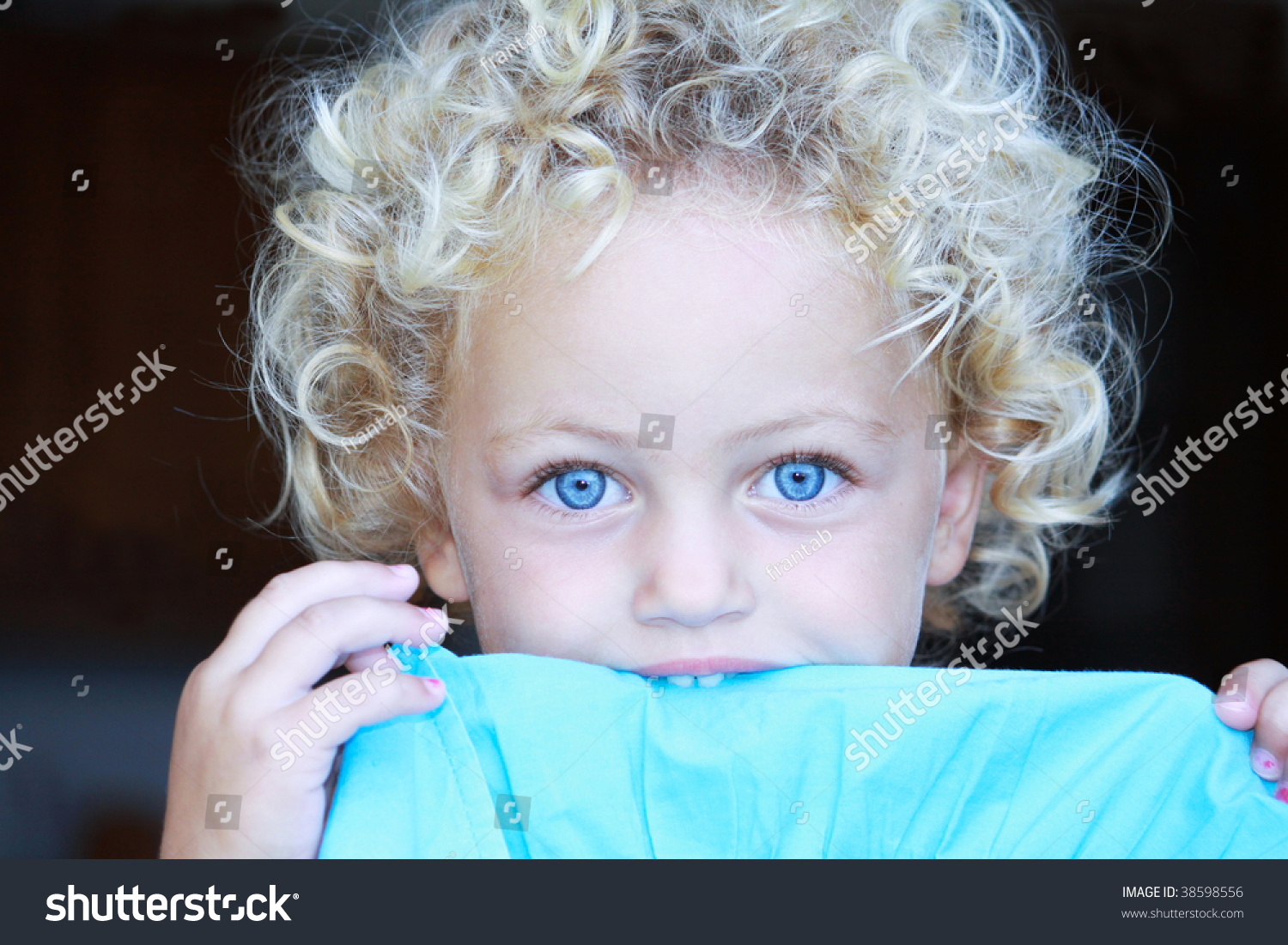 Pretty Young Girl Wigh Gorgeous Blue Stock Photo Edit Now 38598556