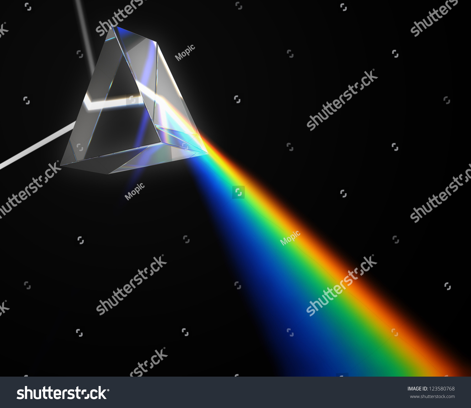 A Prism Dispersing White Light Stock Photo 123580768 : Shutterstock