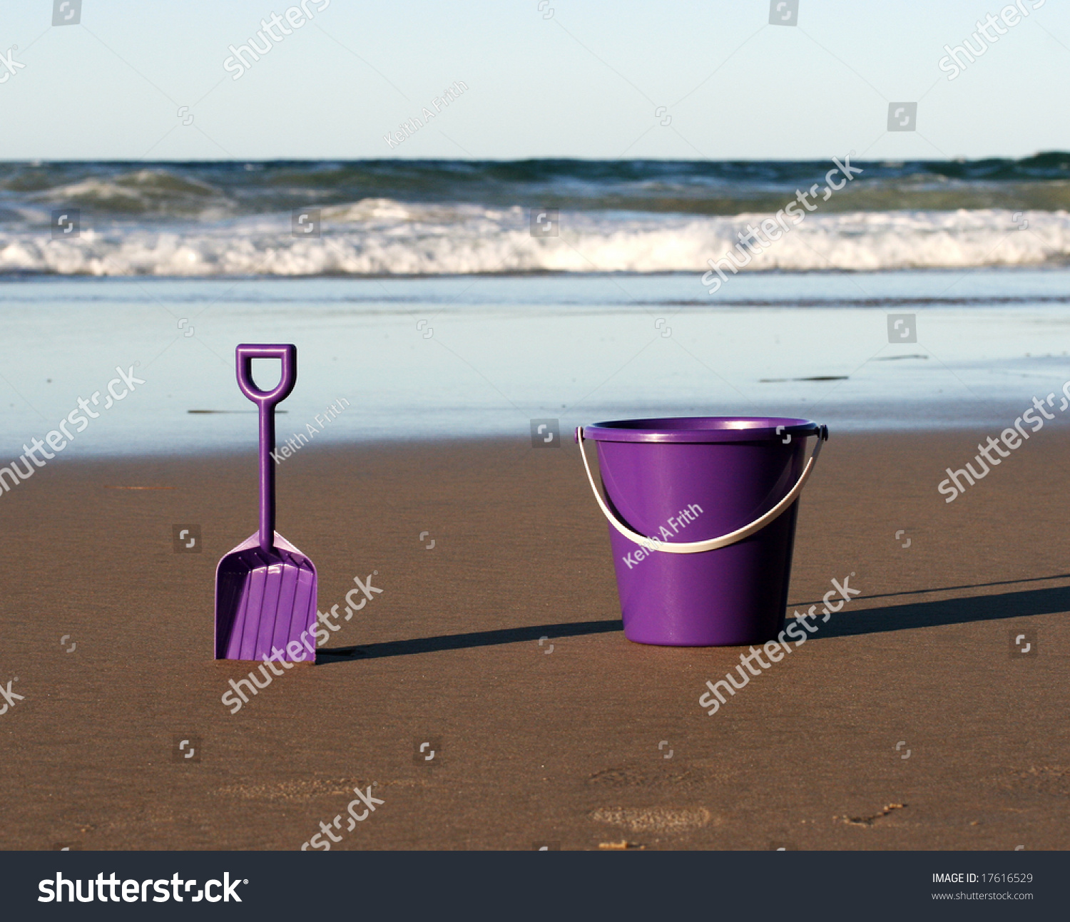 purple plastic bucket