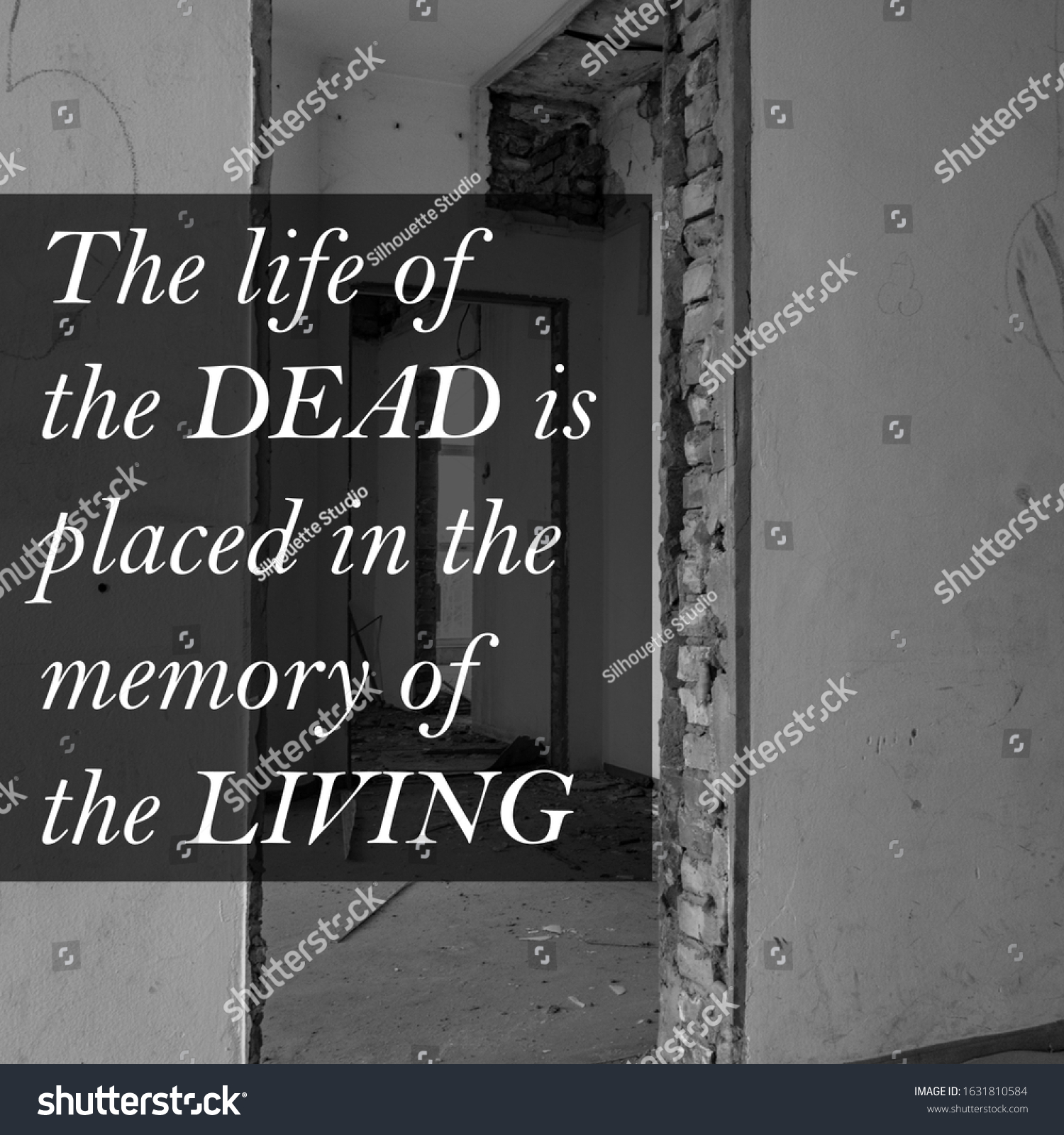 Quote Saying About Dead Placed Memory Stock Photo Edit Now