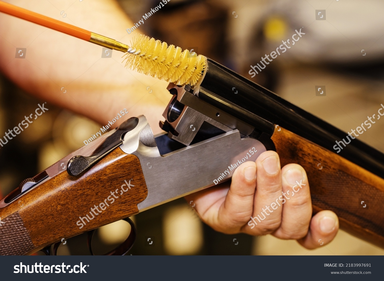 Ramrod Cleaning Weapons Shotgun Barrel Cleaning Stock Photo 2183997691