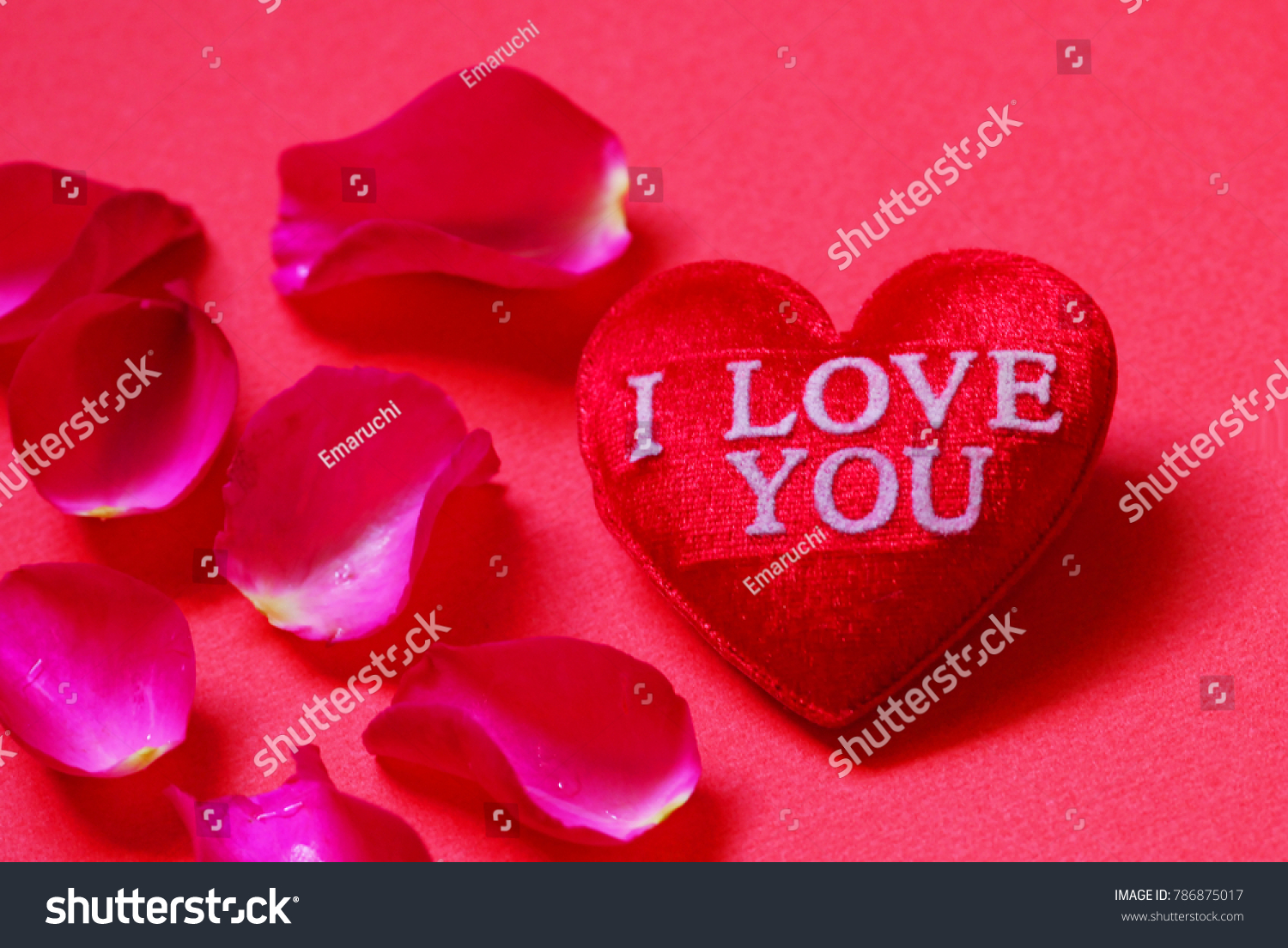 Red Heart Shaped L Love You Stock Photo Edit Now