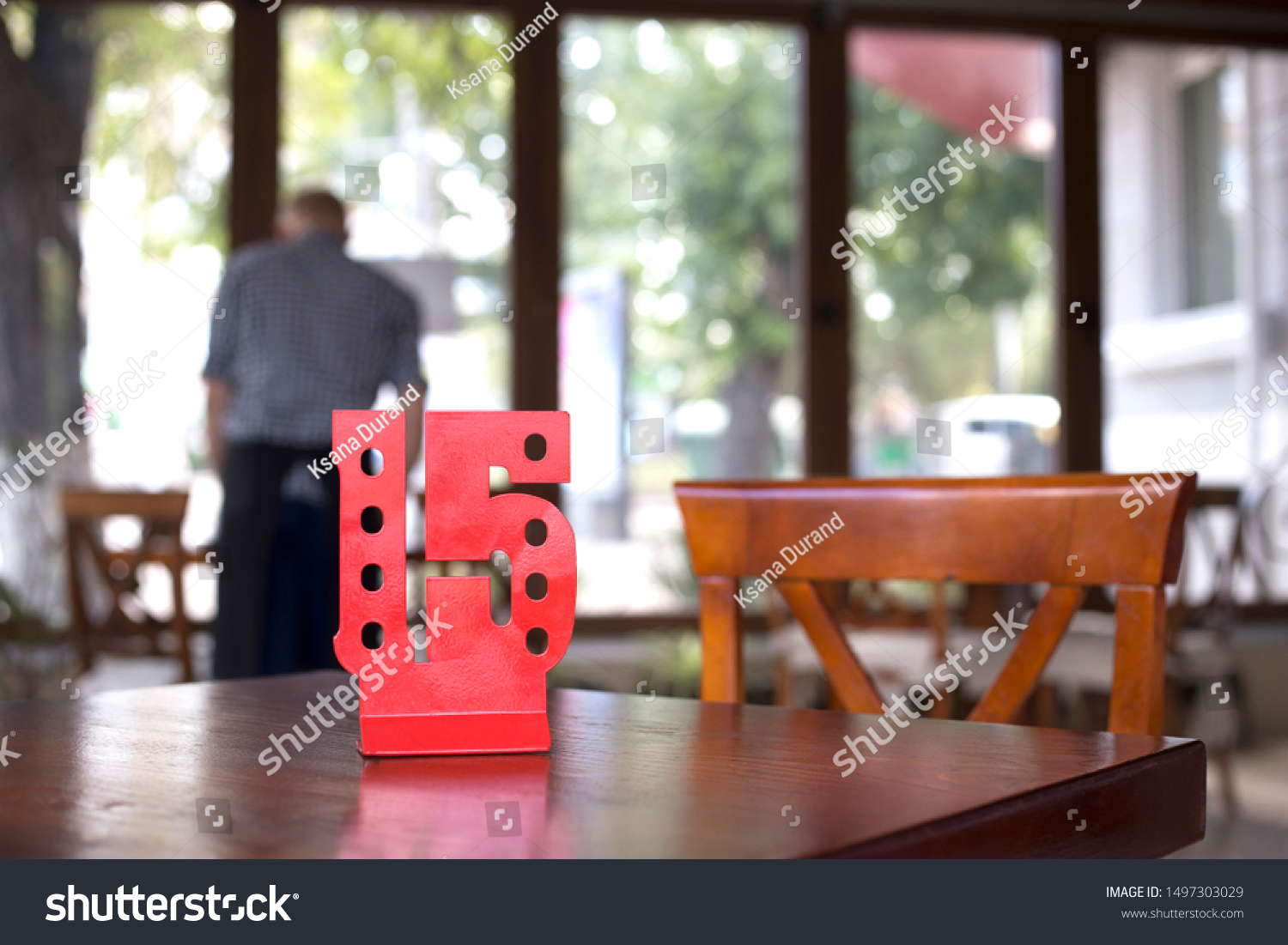 Red Metal Order Number Stands On Stock Photo Edit Now 1497303029