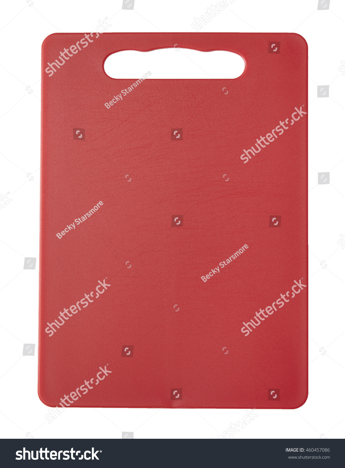red plastic chopping board