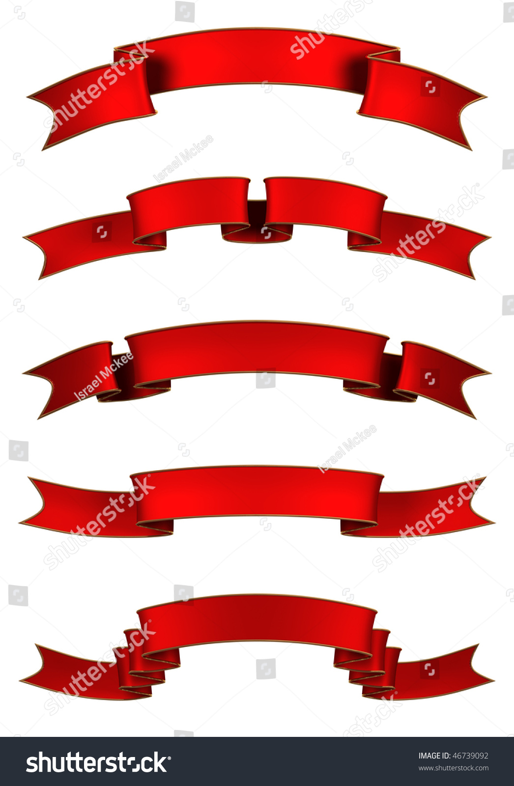 A Render Of A Collection Of Red Banners Stock Photo 46739092 : Shutterstock