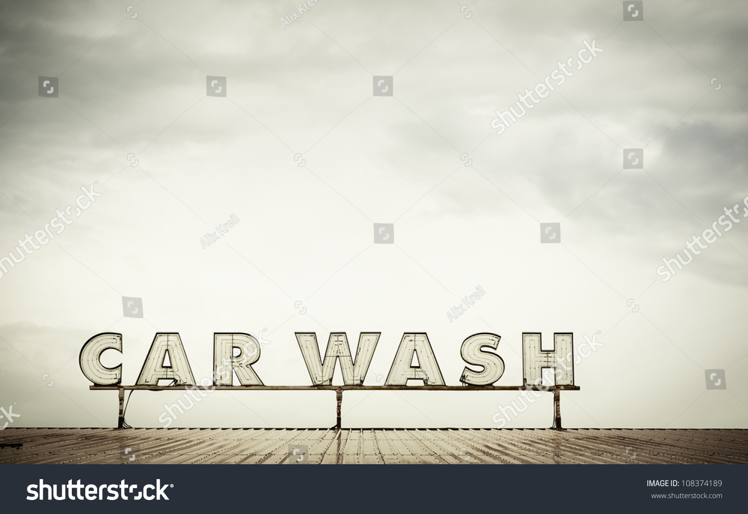 Retro Style Car Wash Sign Stock Photo 108374189 | Shutterstock