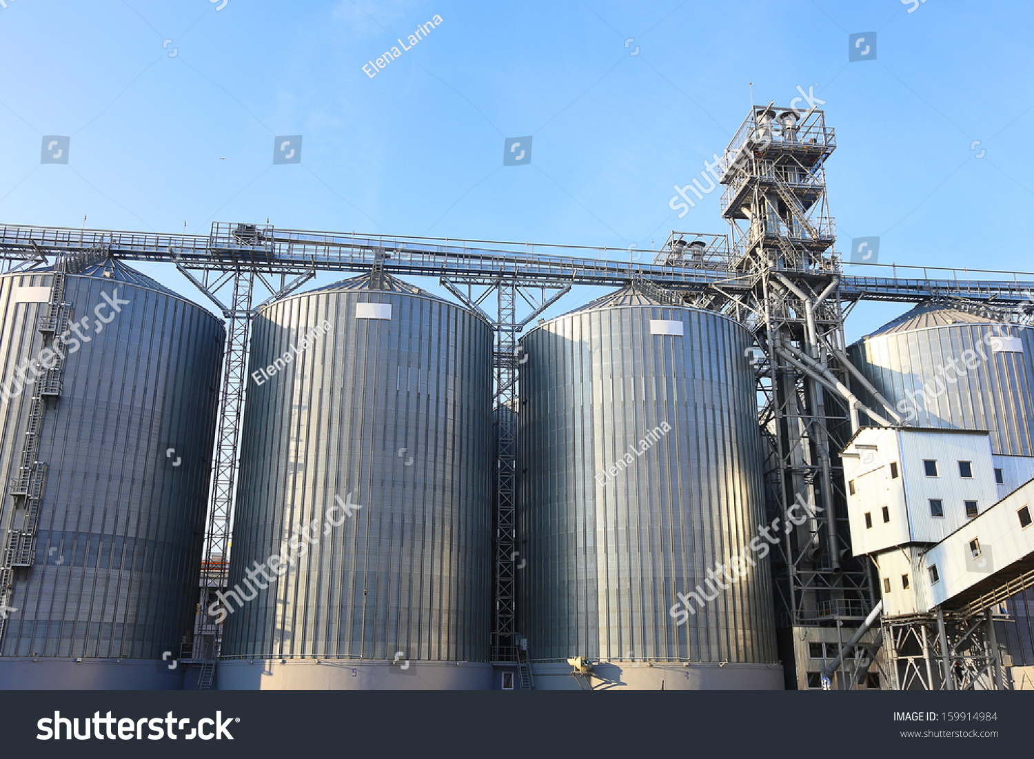 A Row Of Granaries For Storing Wheat And Other Cereal Grains Stock ...