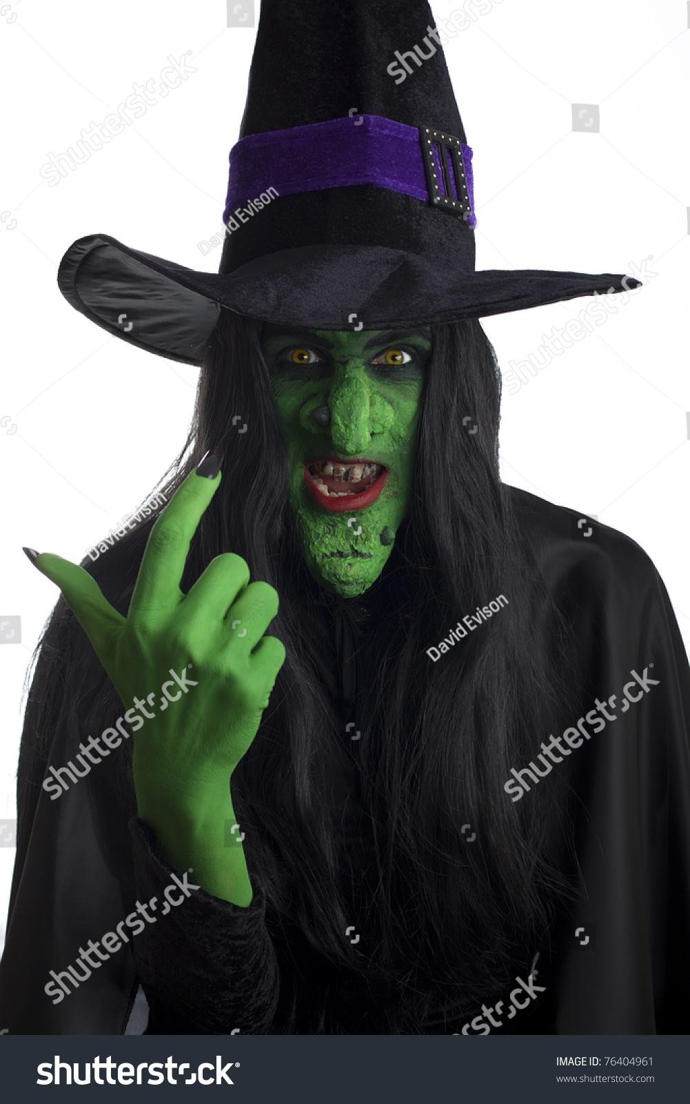 Scary Witch Signaling Come Here White Stock Photo 76404961 | Shutterstock