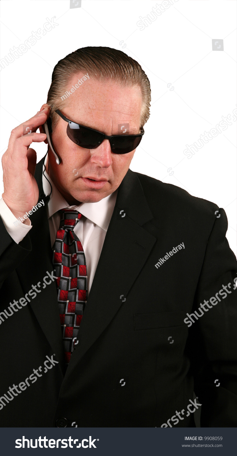 Secret Service Agent Talks Into His Stock Photo 9908059 - Shutterstock