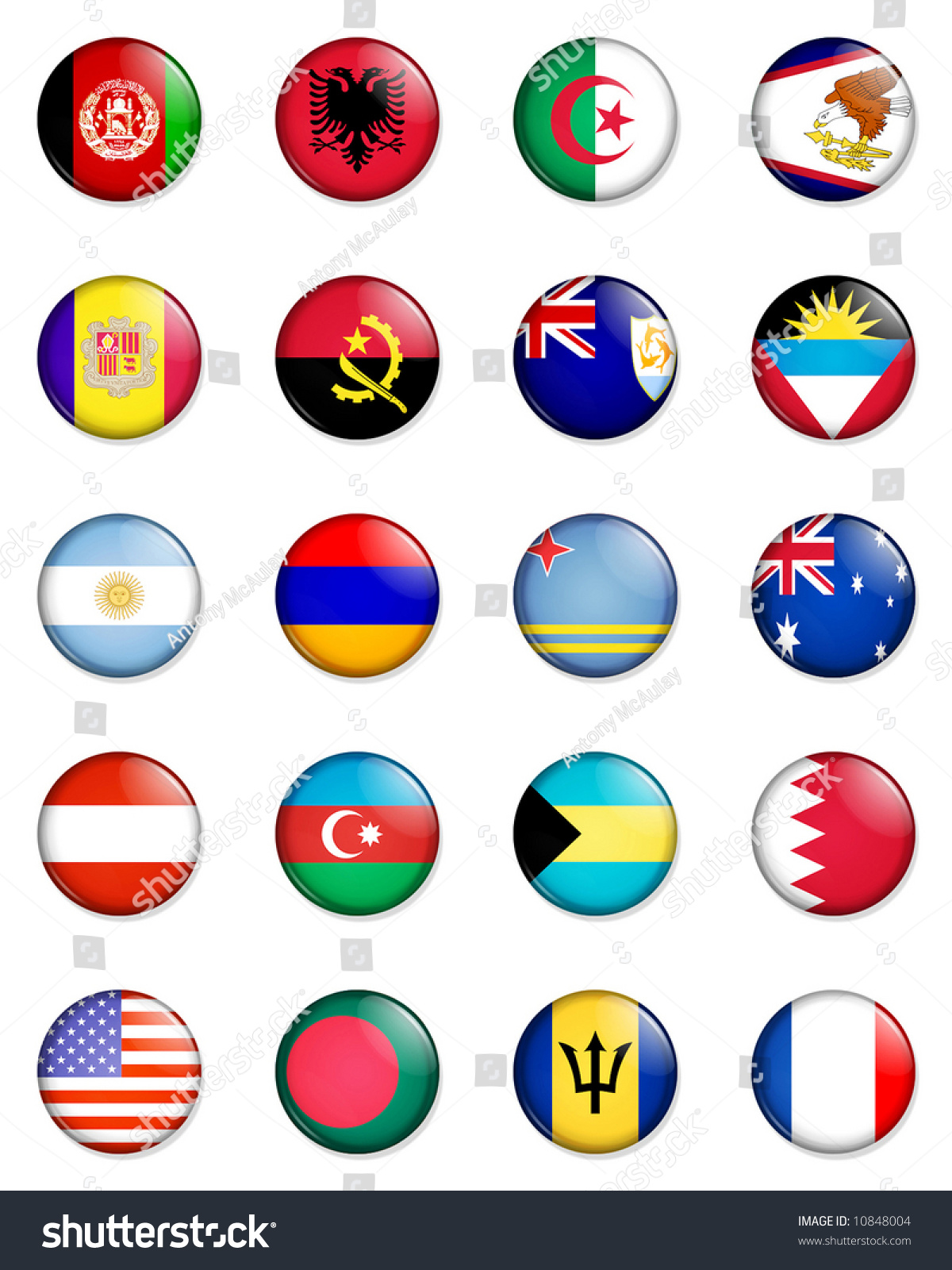 A Selection Of The Flags Of The Nations Of The World Done In The Style ...