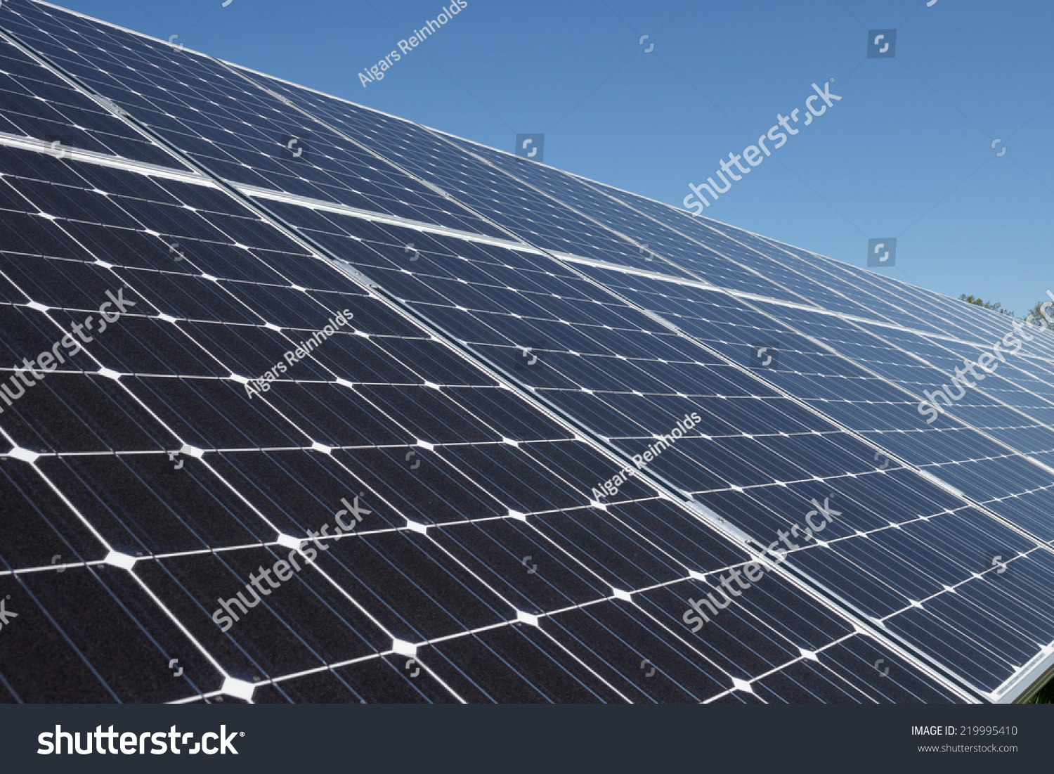 A Set Of Dark Blue Solar Panels Stock Photo 219995410 : Shutterstock