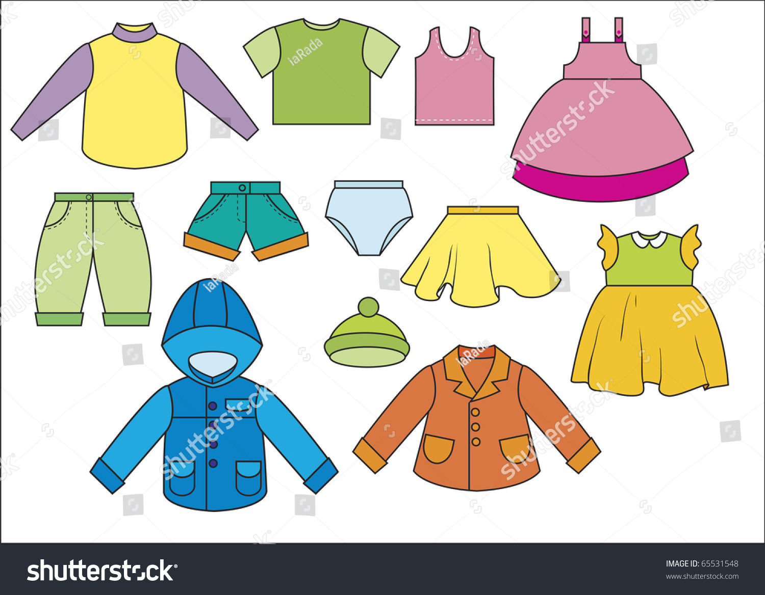 set-different-types-clothing-ilustraci-n-de-stock-65531548