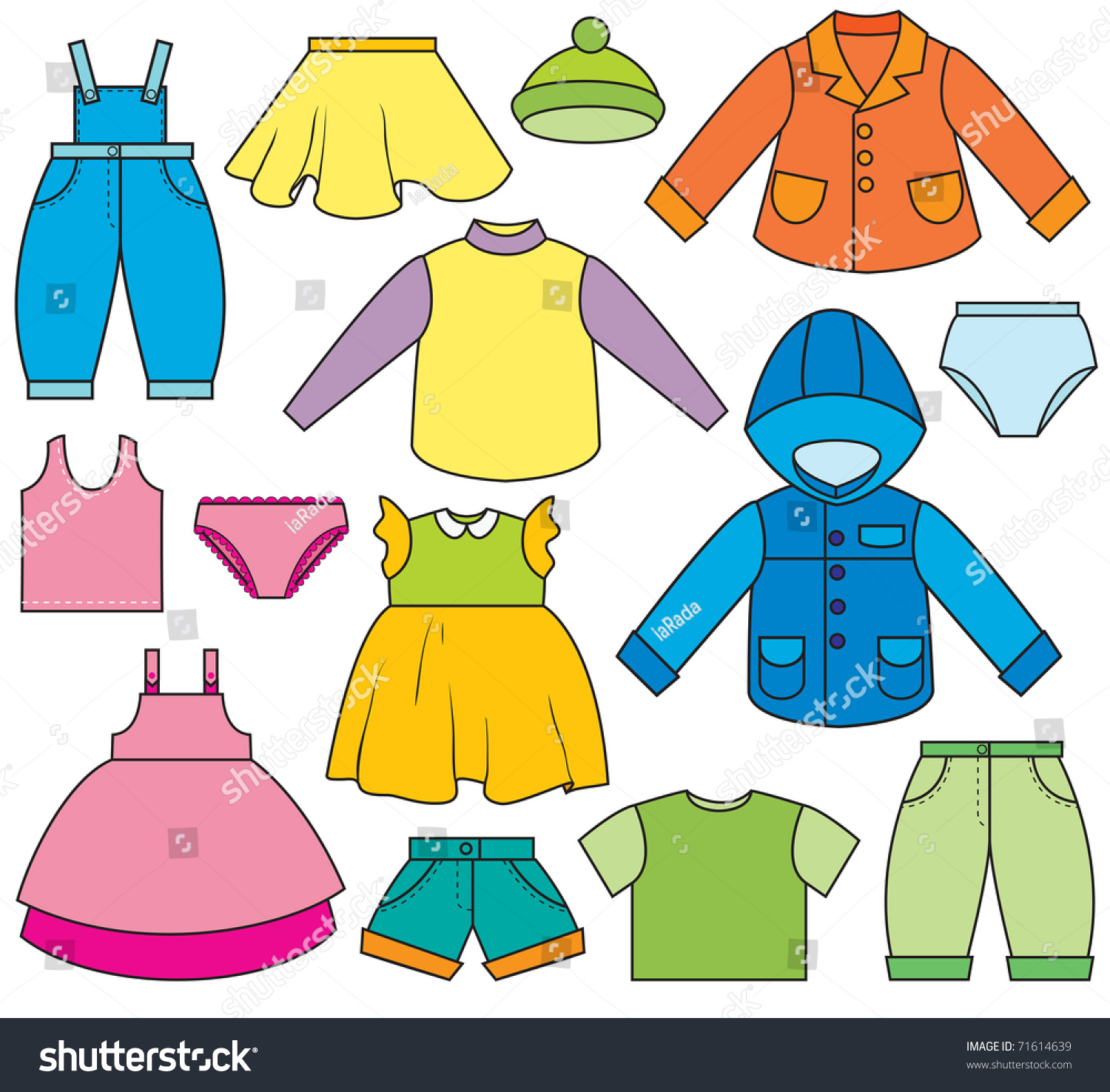 Set Different Types Clothing Stock Illustration 71614639 - Shutterstock