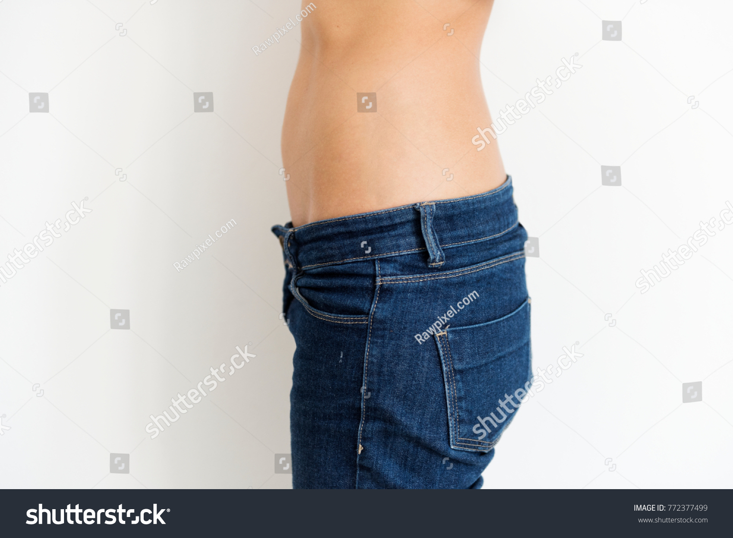 Side View Bared Woman Body Stock Photo (Edit Now) 772377499