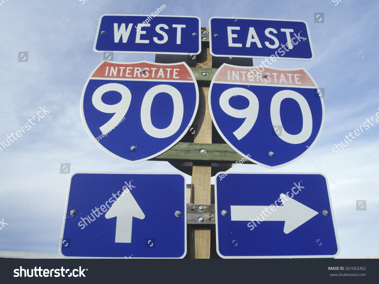 Sign Interstate 90 East West Stock Photo 261063362 | Shutterstock