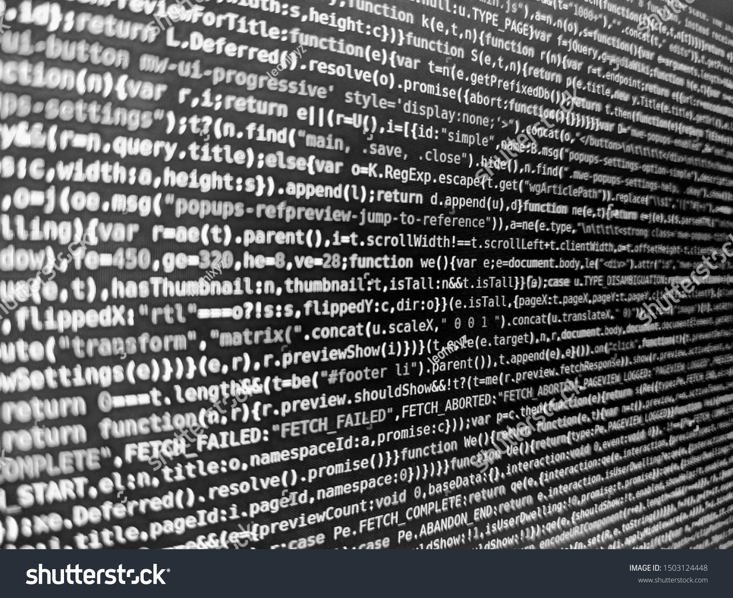 Snippet Computer Programs Source Code Written Stock Photo Edit Now