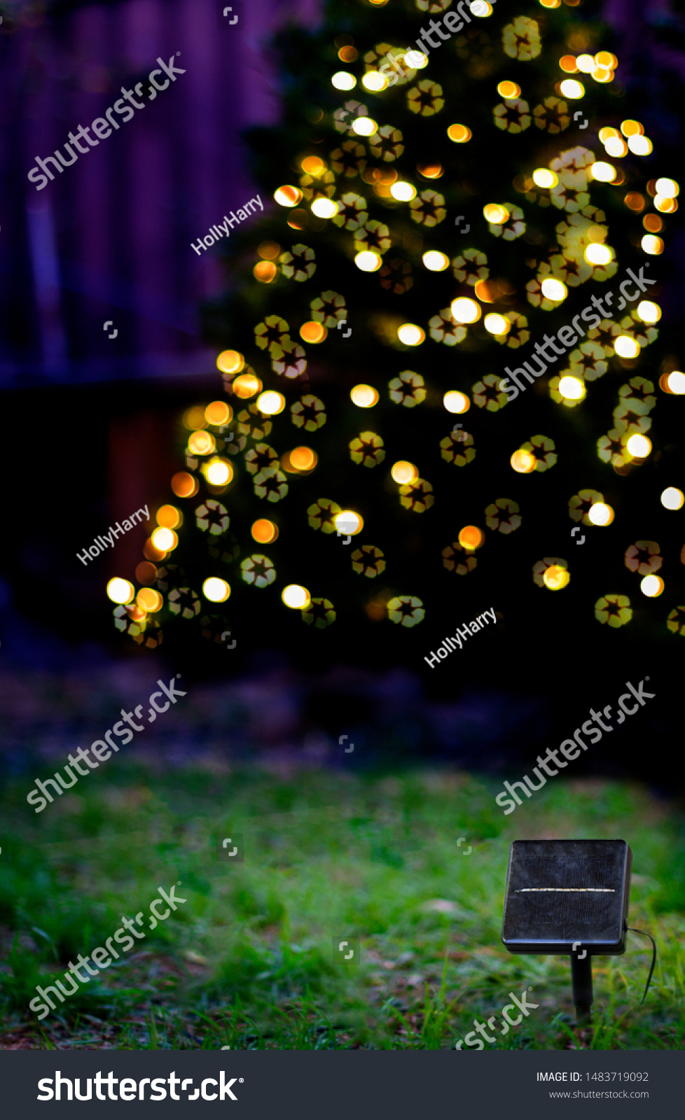 Solar Panel Front Out Focus Christmas Stock Photo Edit Now 1483719092