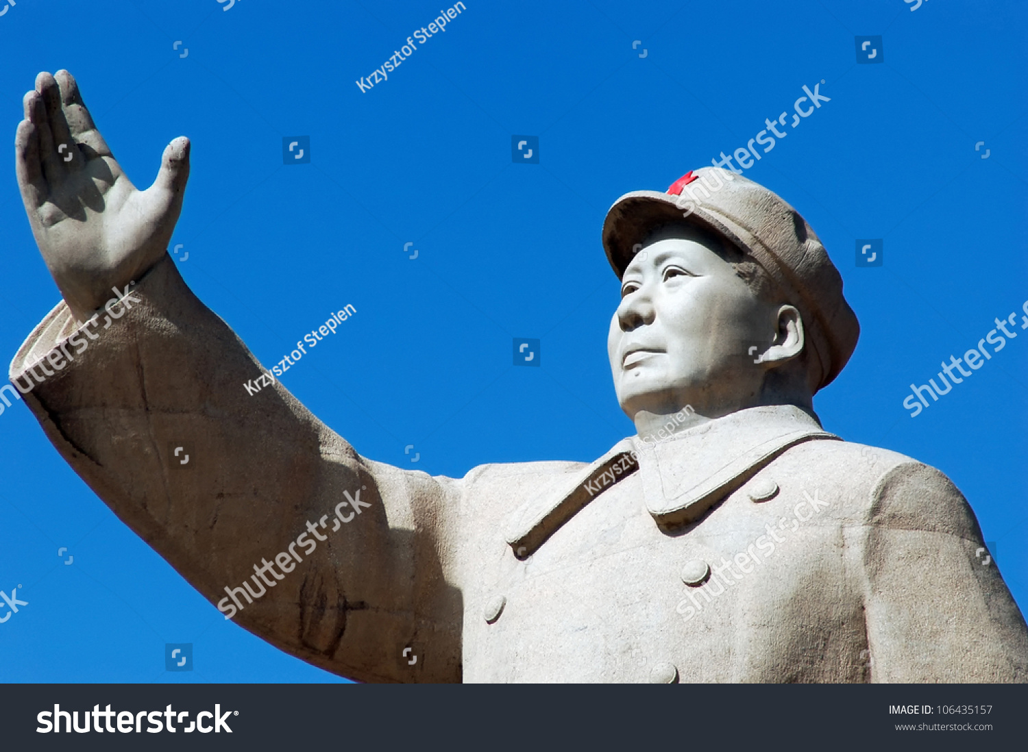 Statue Chinas Former Chairman Mao Zedong People Stock Image