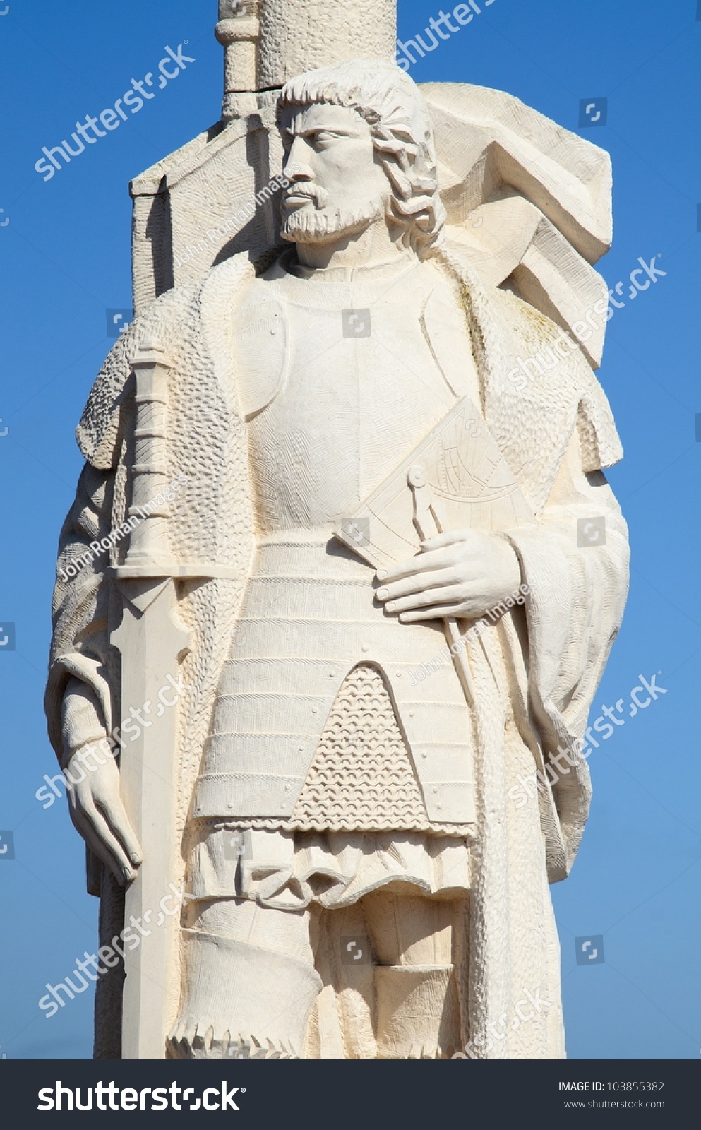 A Statue Of Juan Cabrillo At The National Monument At Point Loma In San ...