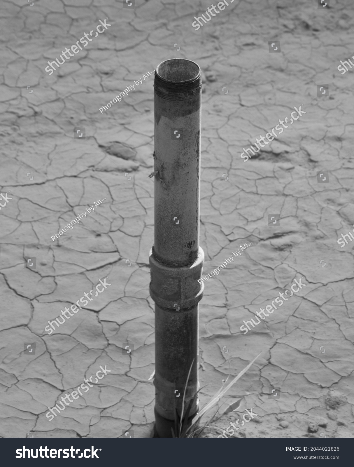 Steel Pole Sticking Out Ground Stock Photo 2044021826 | Shutterstock