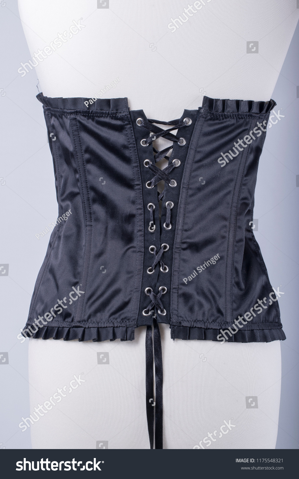 Tailors Mannequin Dressed Black Corset Spikes Stock Photo 1175548321 ...