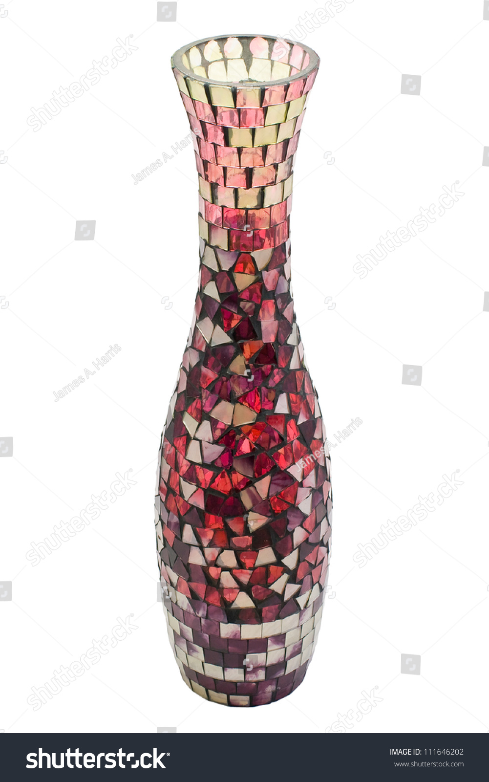 Tall Coloured Glass Vase Isolated On Stock Photo Edit Now 111646202