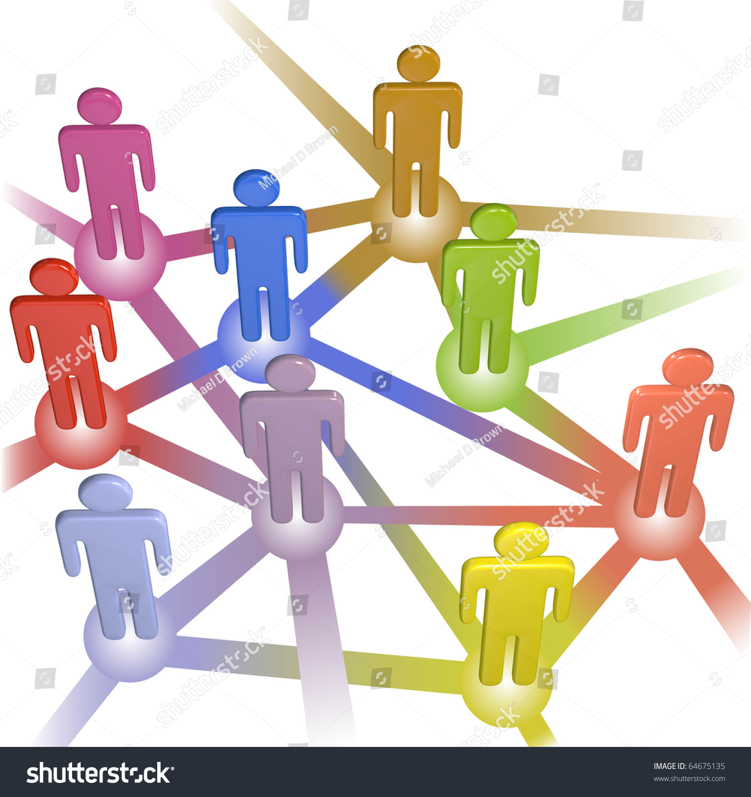 Team Company Stick Figure Symbol People Stock Illustration 64675135 ...