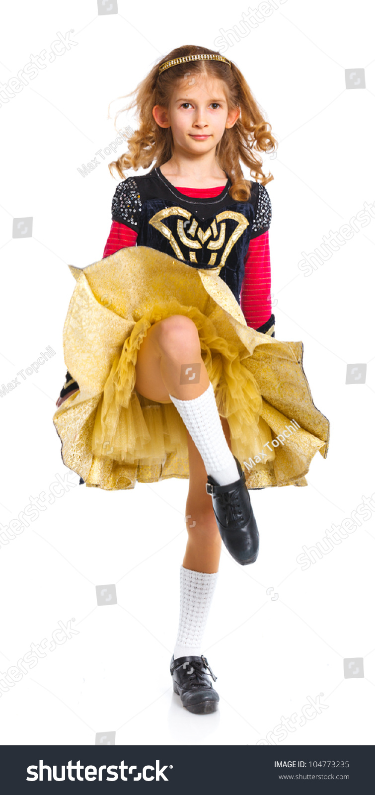 Teenage Irish Dancer Celtic Costume Stock Photo 104773235 - Shutterstock